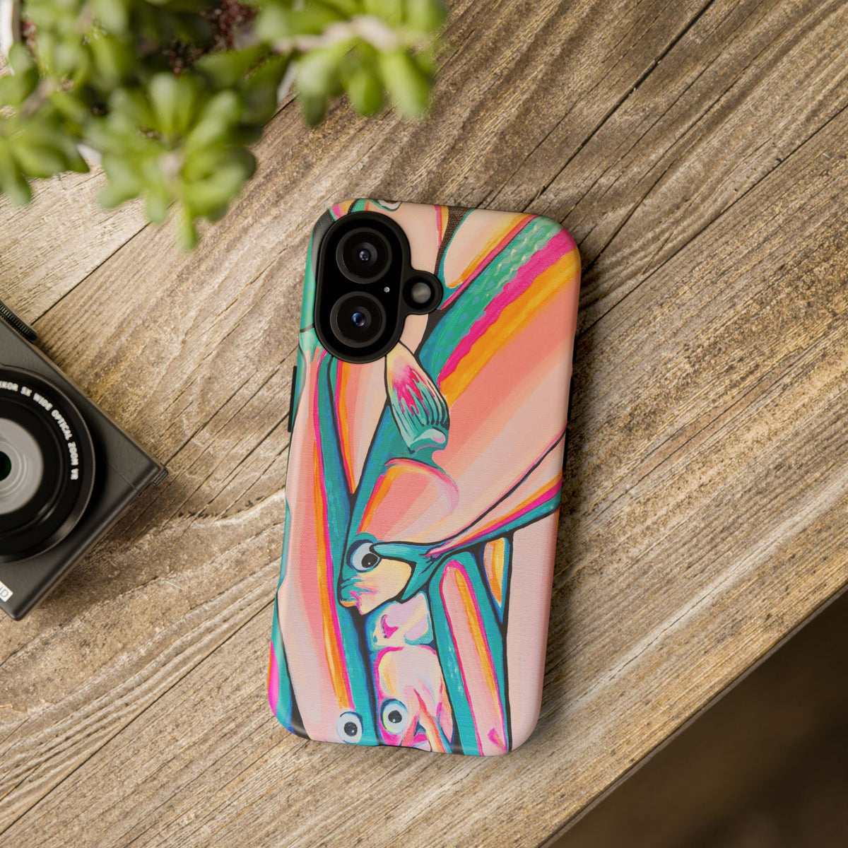 Neon Fish Tough Phone Case