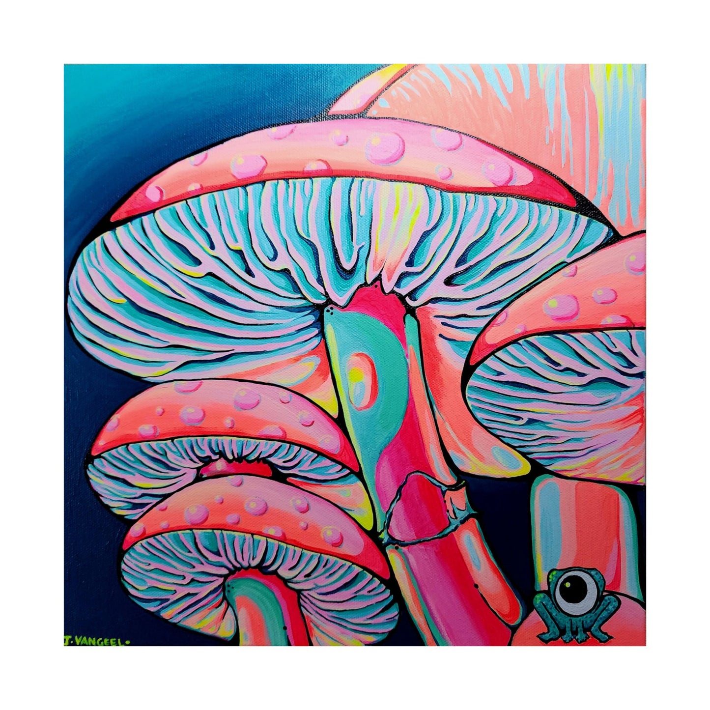 Trippy Mushrooms Giclée Art Poster