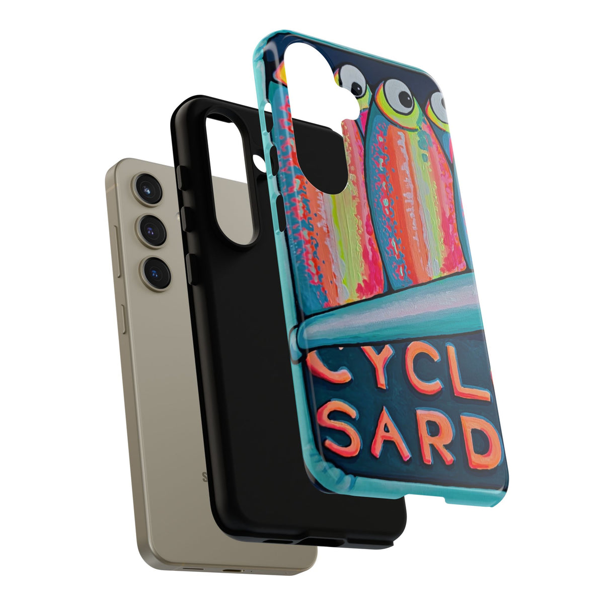 Neon Sardines Tough Phone Case