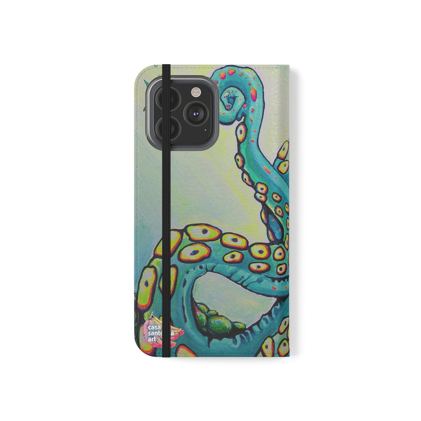 Cyclops Octopus Flip Phone Case – Wallet Cover with Card Slots