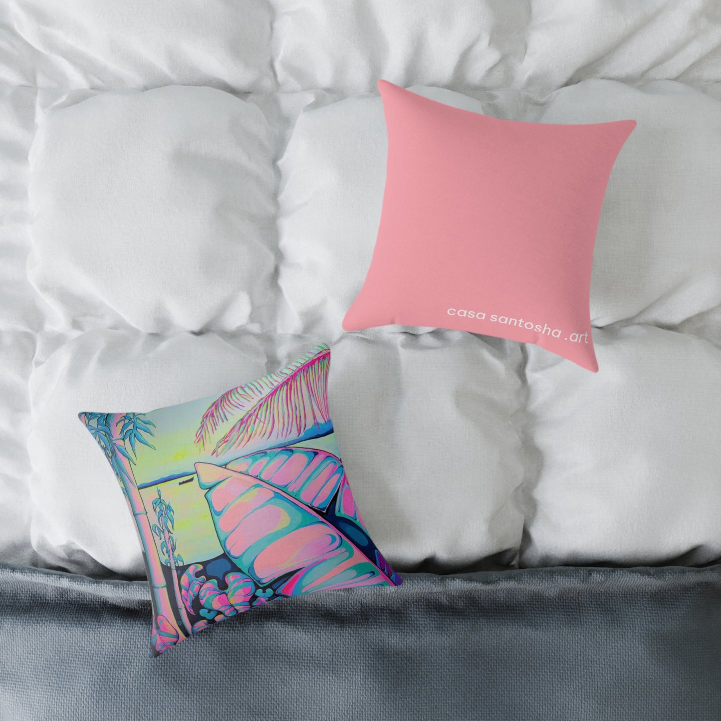 Serenity Bocas Art Canvas Decorative Pillow