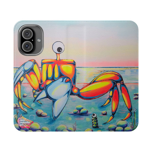 Cyclops Crab Flip Phone Case – Wallet Cover with Card Slots