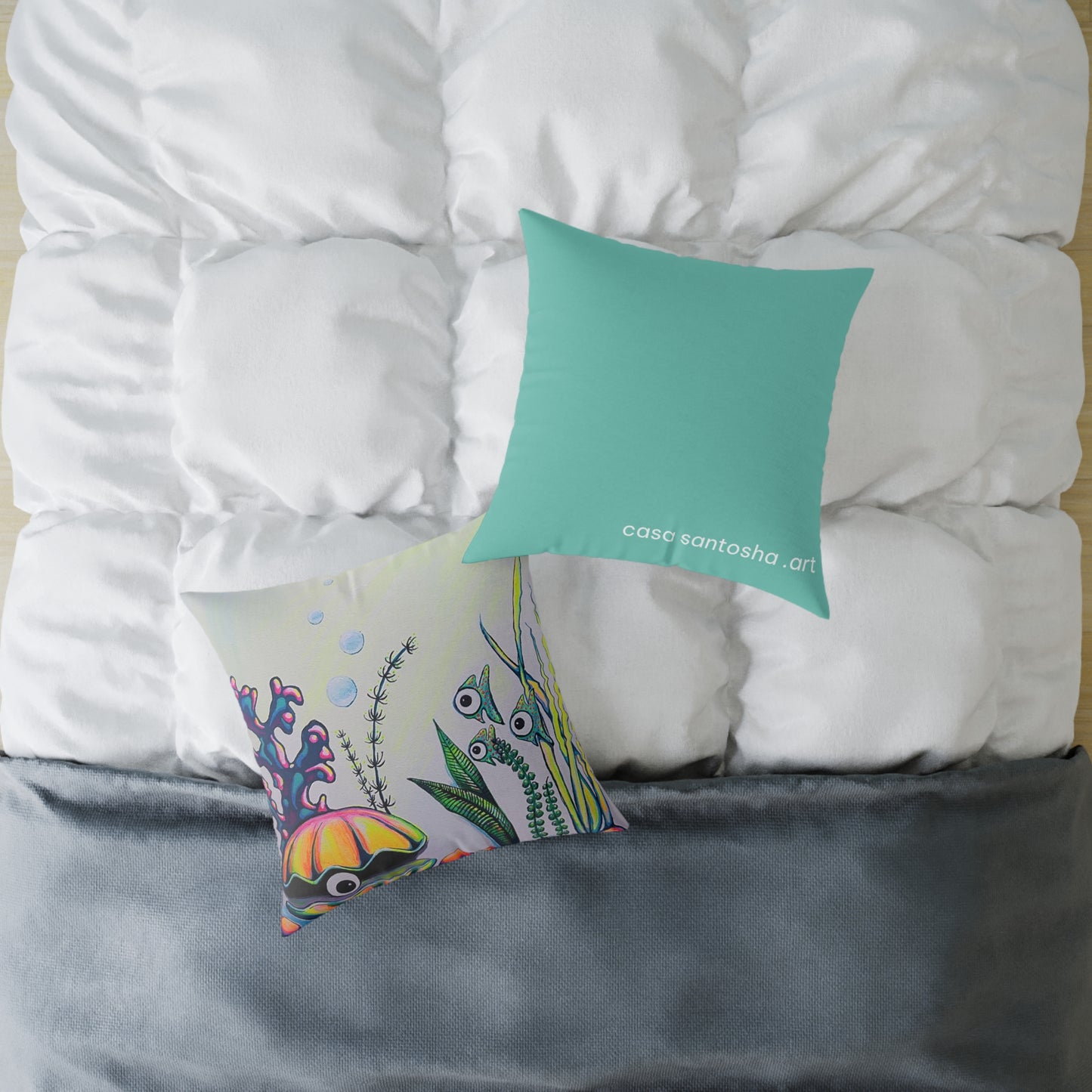 Cyclops Clam Art Canvas Decorative Pillow
