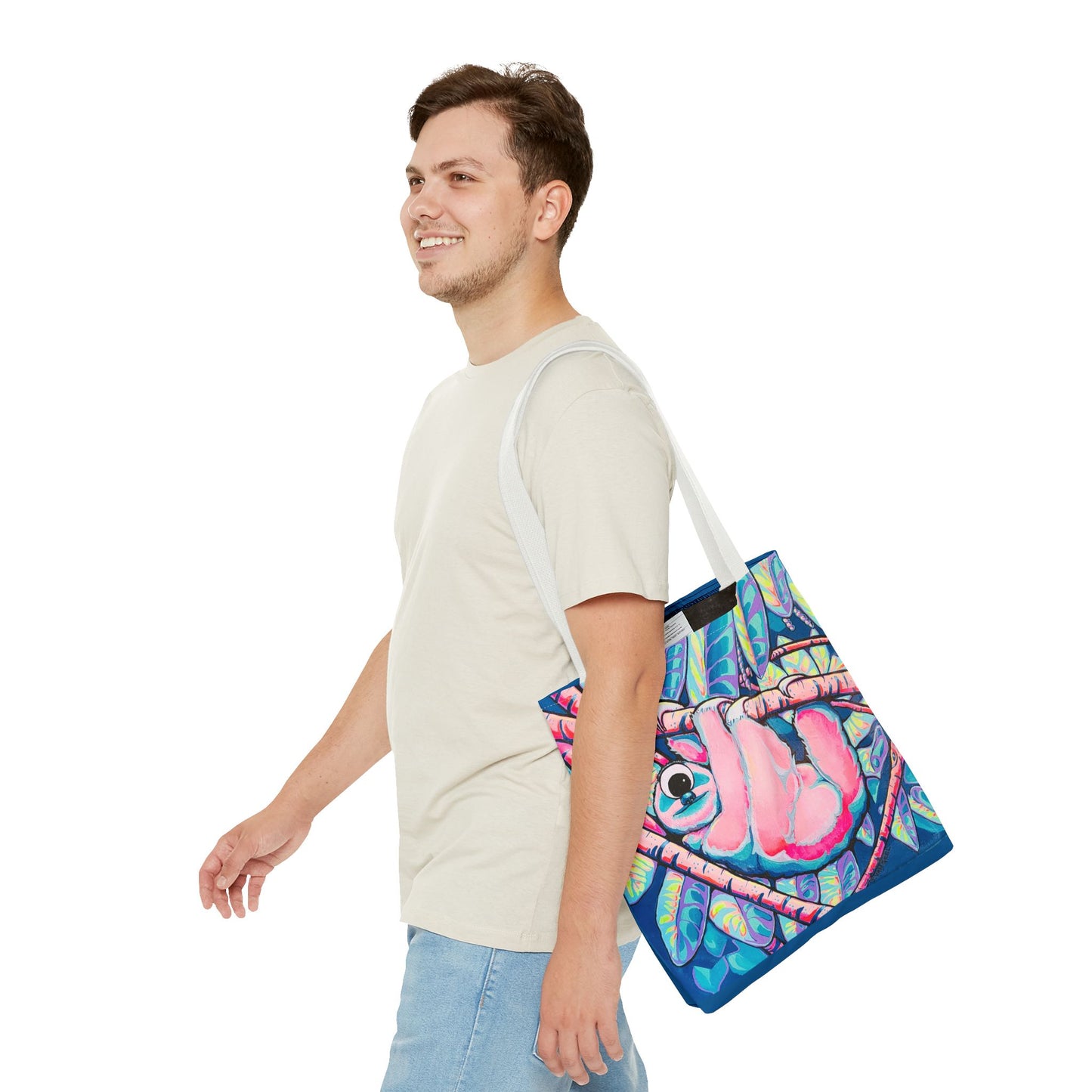 Premium Cyclops Sloth Tote Bag, Original Artist Design, Reusable Shopping Tote, Eco-Friendly