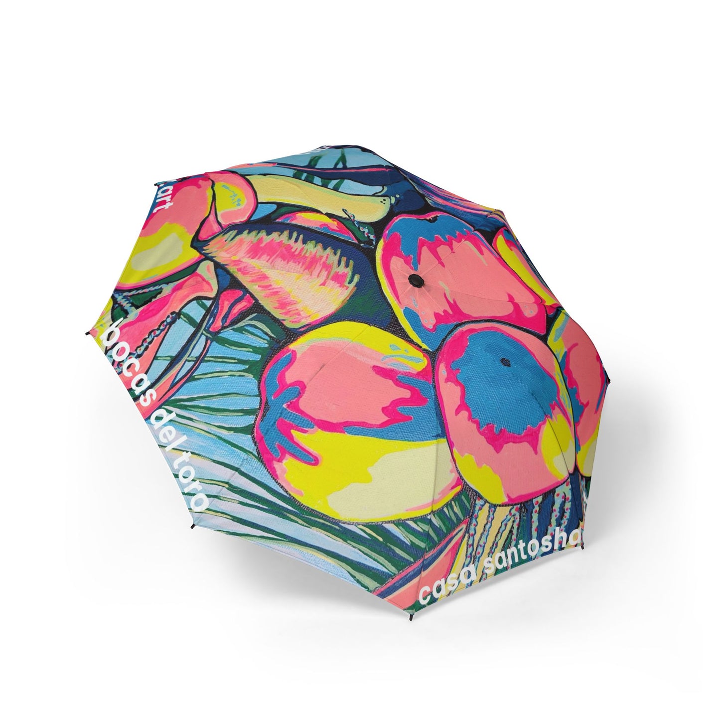 Neon Coconuts Umbrella - Foldable & Stylish Rain Gear