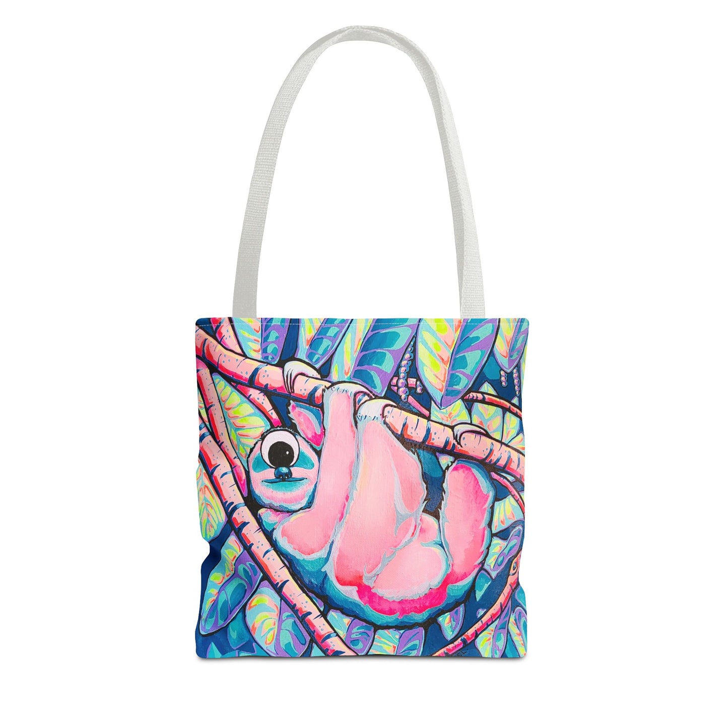 Premium Cyclops Sloth Tote Bag, Original Artist Design, Reusable Shopping Tote, Eco-Friendly
