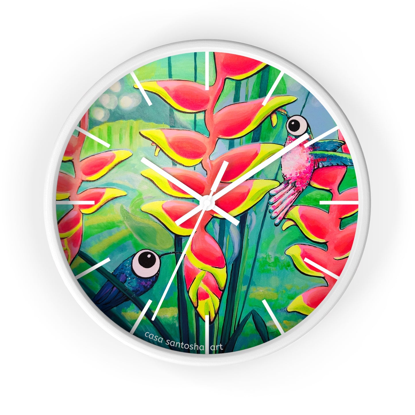 Cyclops Hummingbirds Pop Art Wall Clock