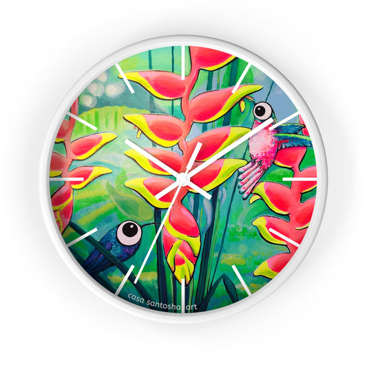 Cyclops Hummingbirds Pop Art Wall Clock