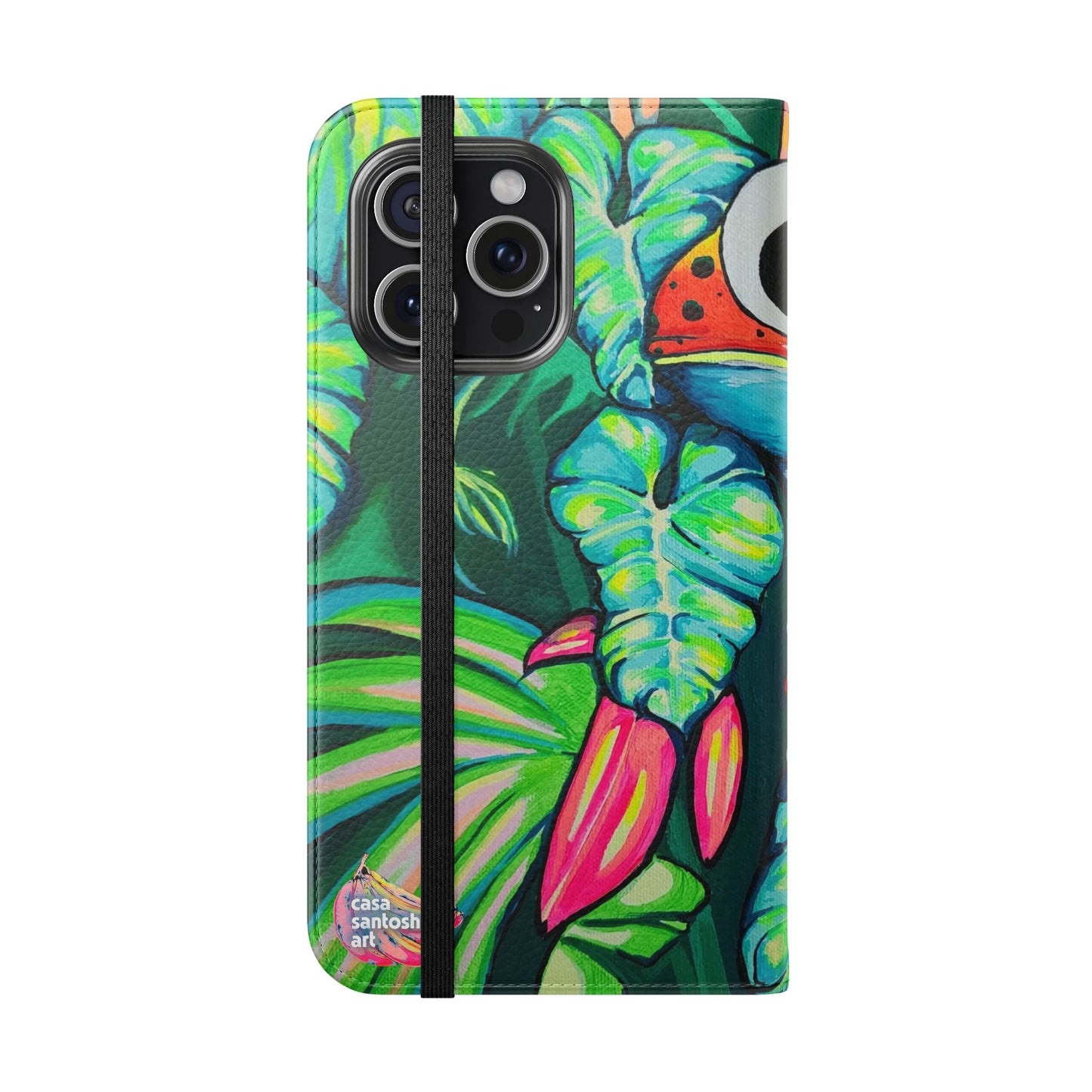 Cyclops Red Frog Flip Phone Case – Wallet Cover with Card Slots