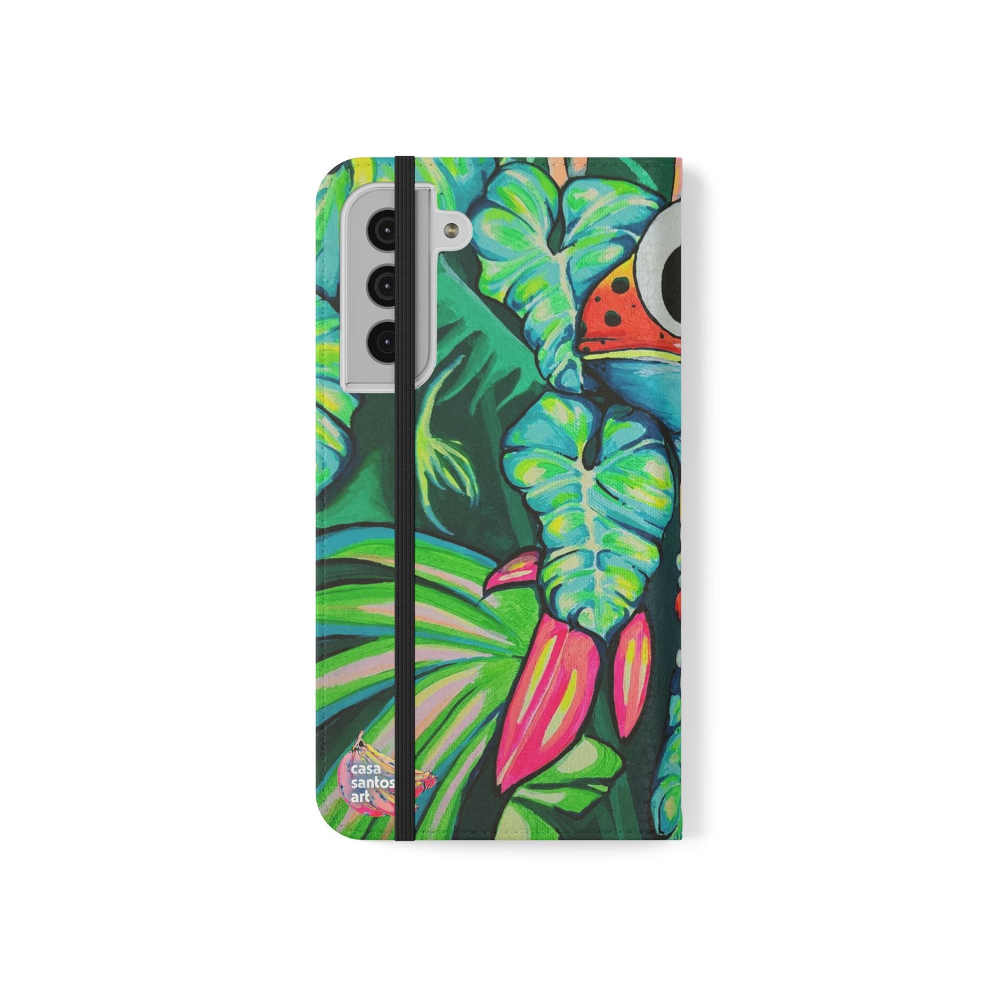 Cyclops Red Frog Flip Phone Case – Wallet Cover with Card Slots