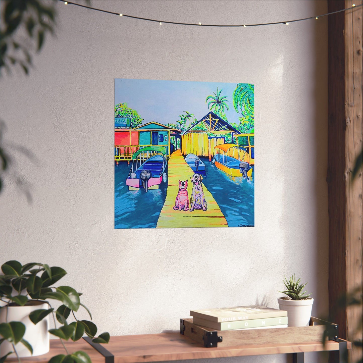 Cyclops Cat and Dog in Bocas Giclée Art Poster