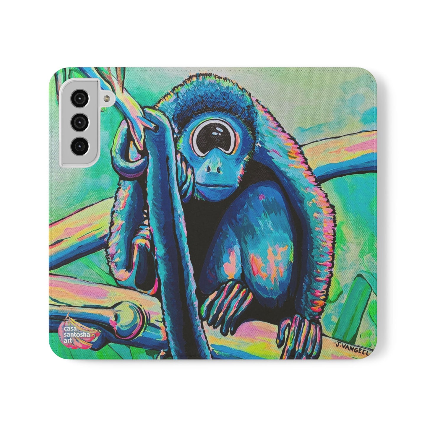 Cyclops Monkey Flip Phone Case – Wallet Cover with Card Slots