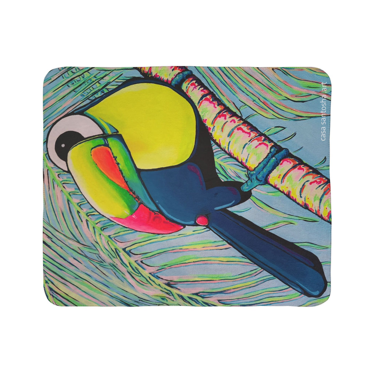 Cyclops Toucan Fleece Sherpa Blanket