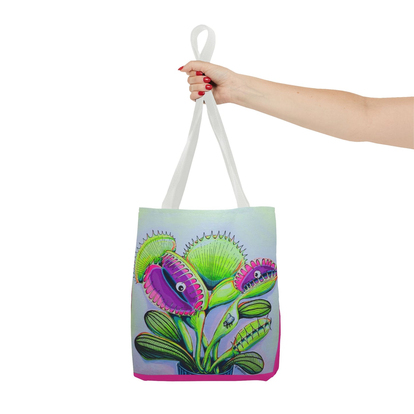 Premium Cyclops Venus Fly Trap Tote Bag, Original Artist Design, Reusable Shopping Tote,  Eco-Friendly