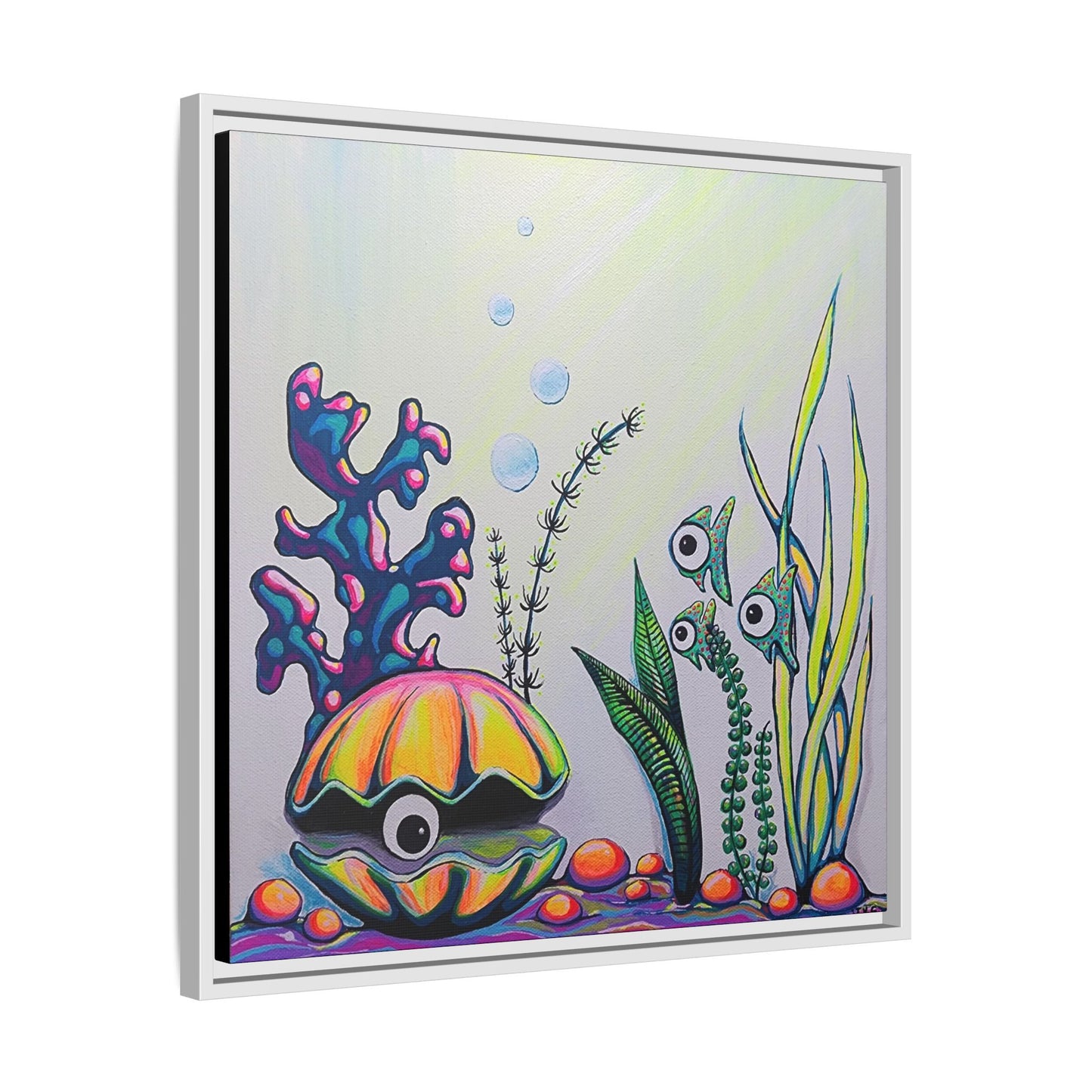 Framed Cyclops Clam Canvas Print