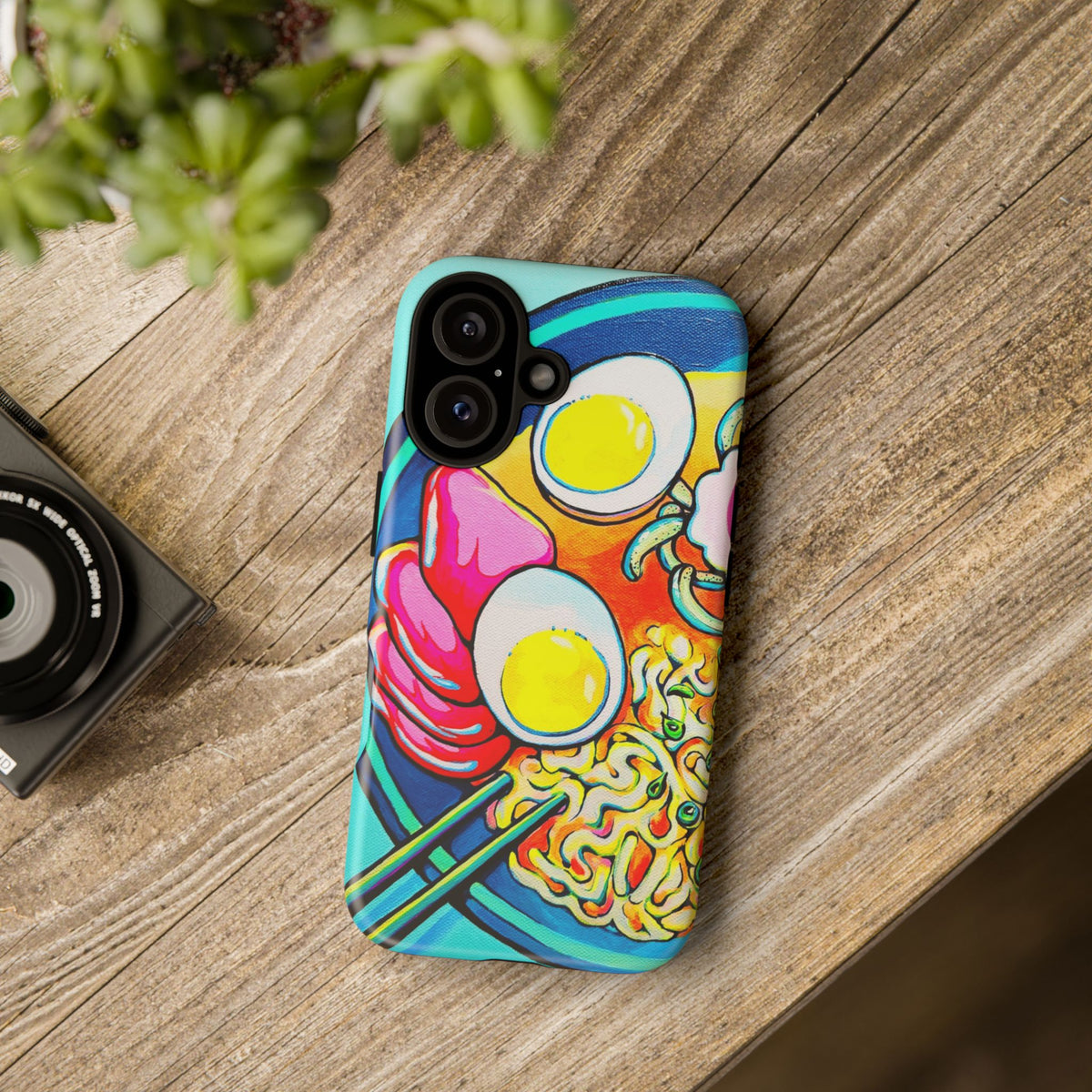 Coque de téléphone résistante Neon Ramen