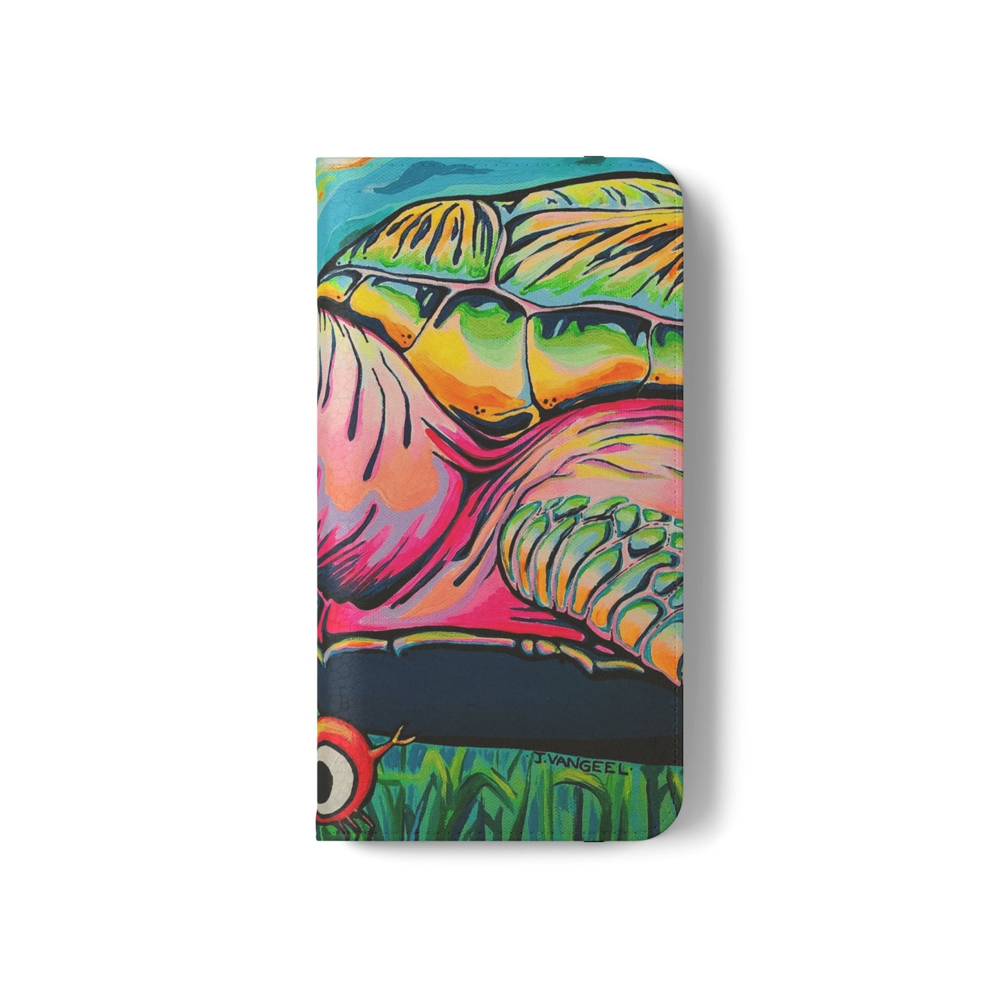 Cyclops Turtle Flip Phone Case – Wallet Cover with Card Slots