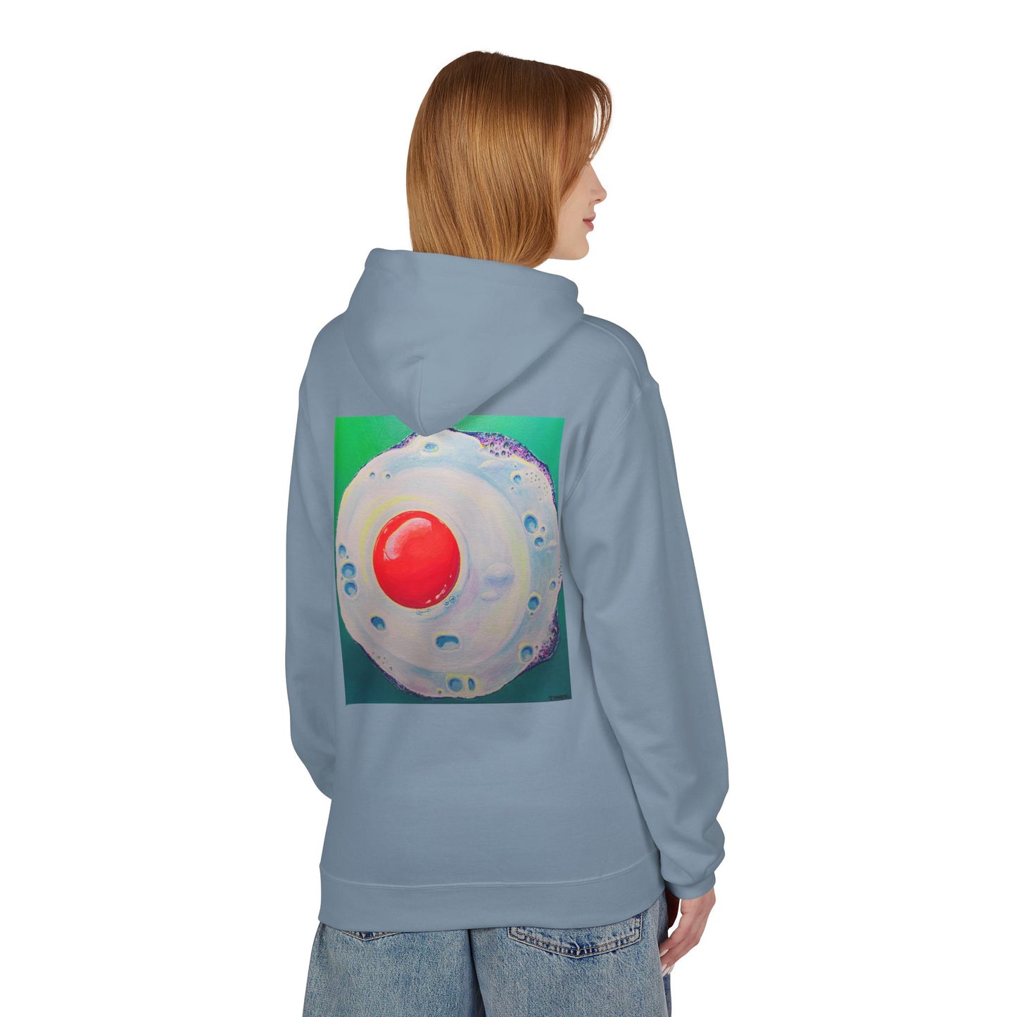 Unisex Neon Fried Egg Soft Hoodie