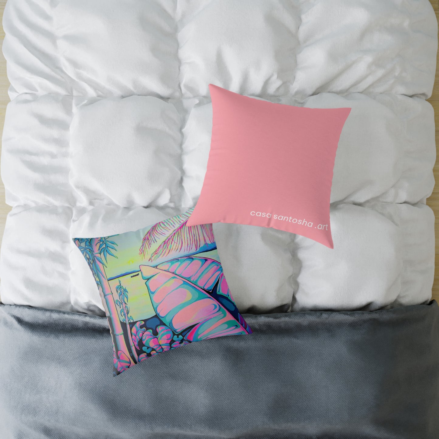 Serenity Bocas Art Canvas Decorative Pillow