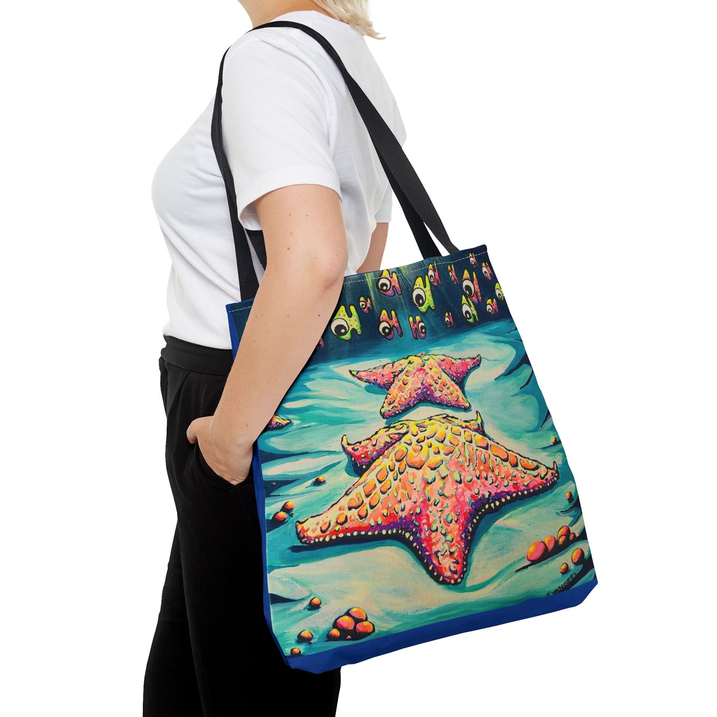 Premium Cyclops Starfish Tote Bag, Original Artist Design, Reusable Shopping Tote, Eco-Friendly