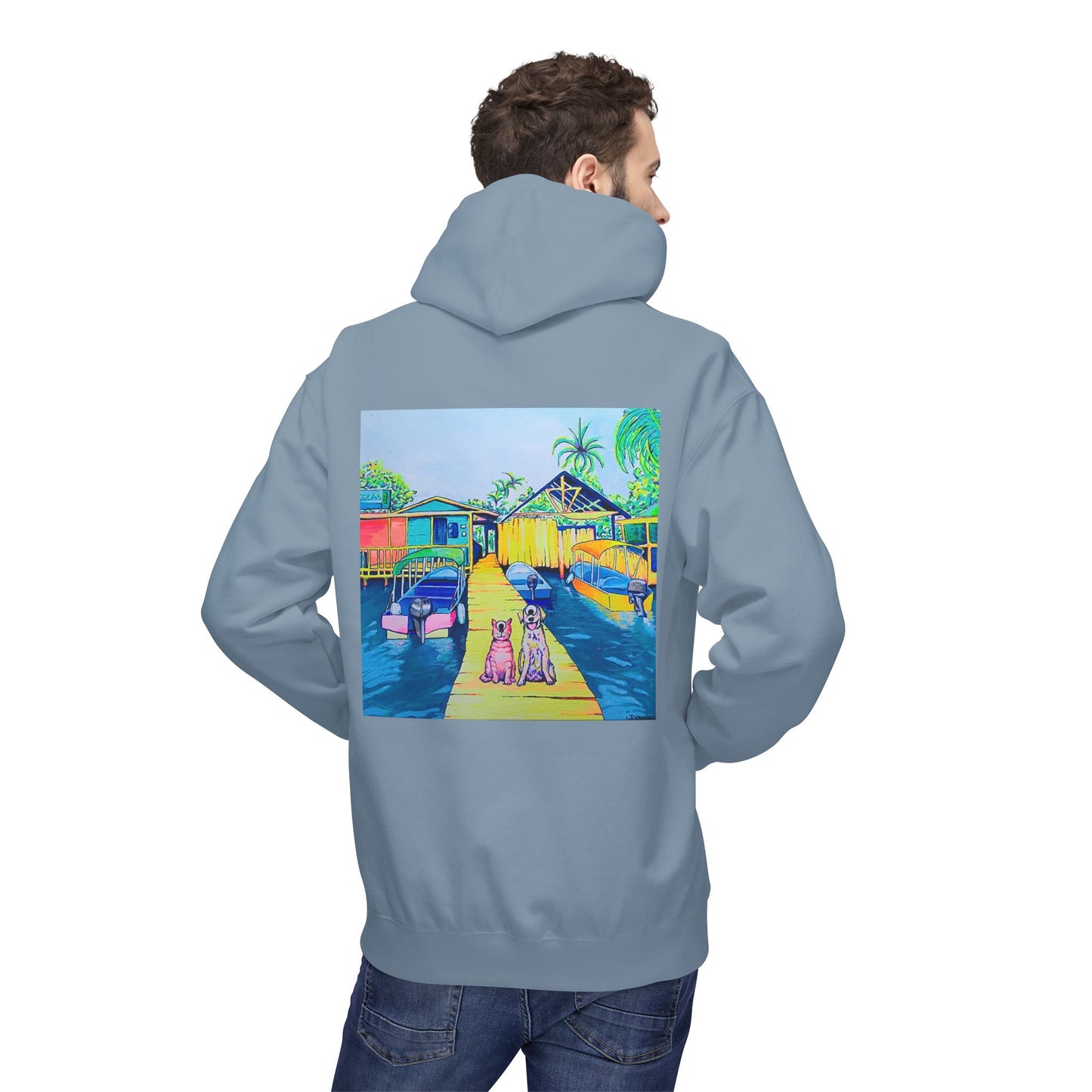 Unisex Cyclops Cat and Dog in Bocas Soft Hoodie