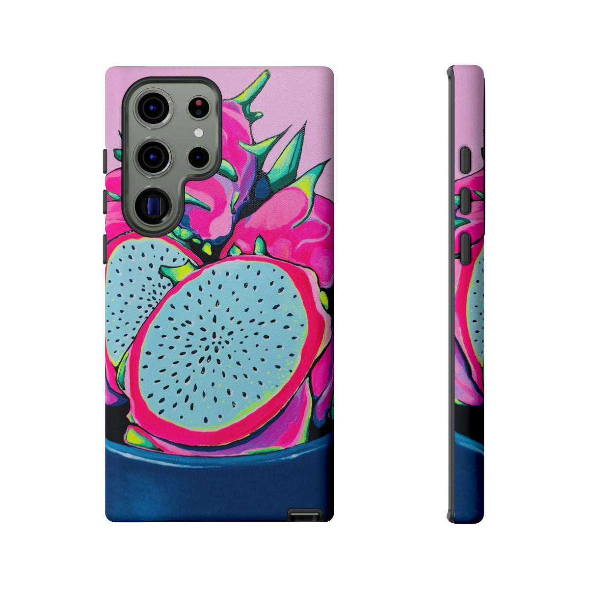 Coque de téléphone résistante Pitaya Rose Néon