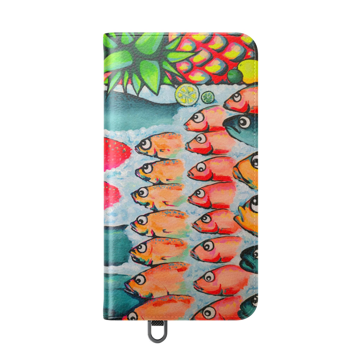 Neon Cabo Fish Market Flip Phone Case – Wallet Cover with Card Slots