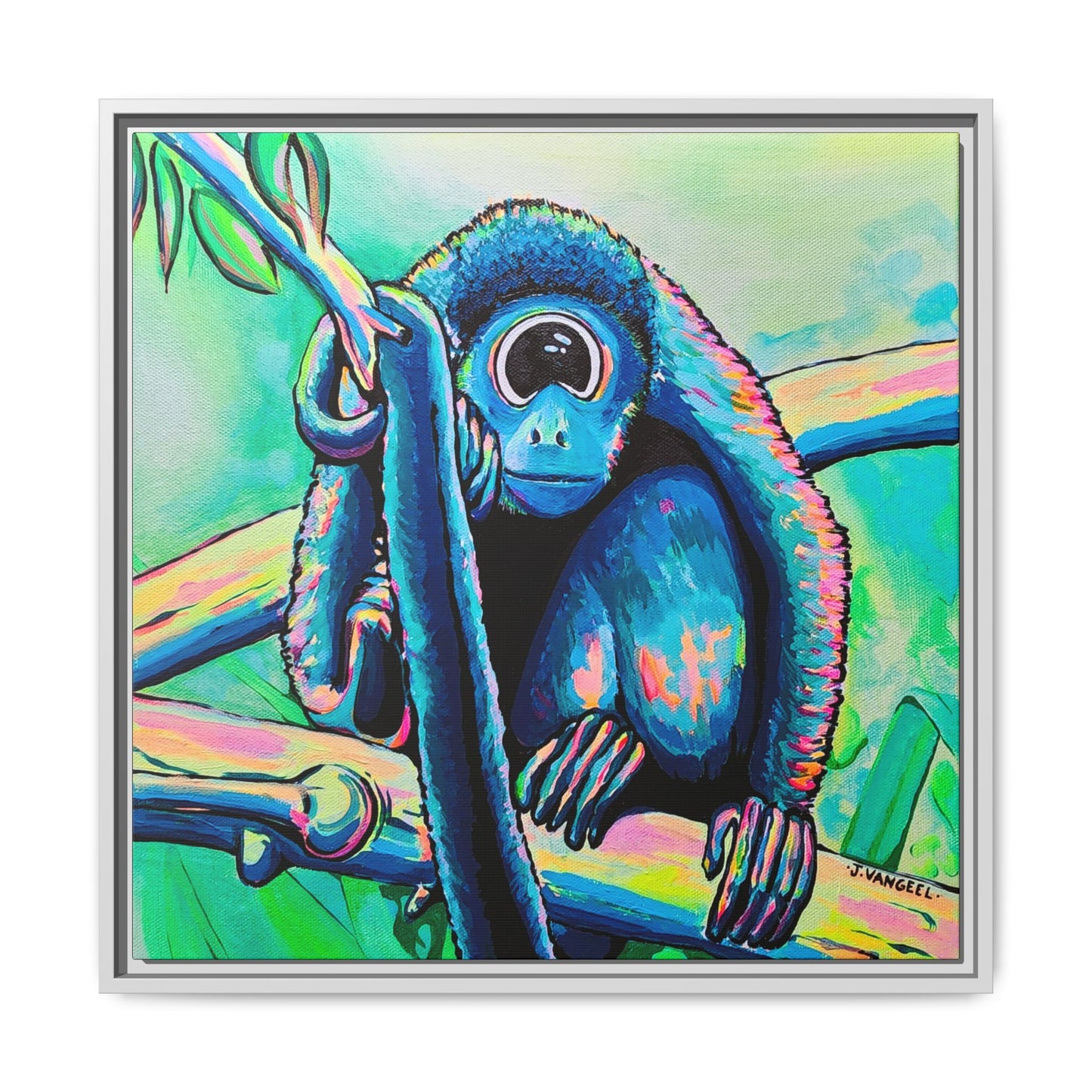 Framed Cyclops Monkey Canvas Print