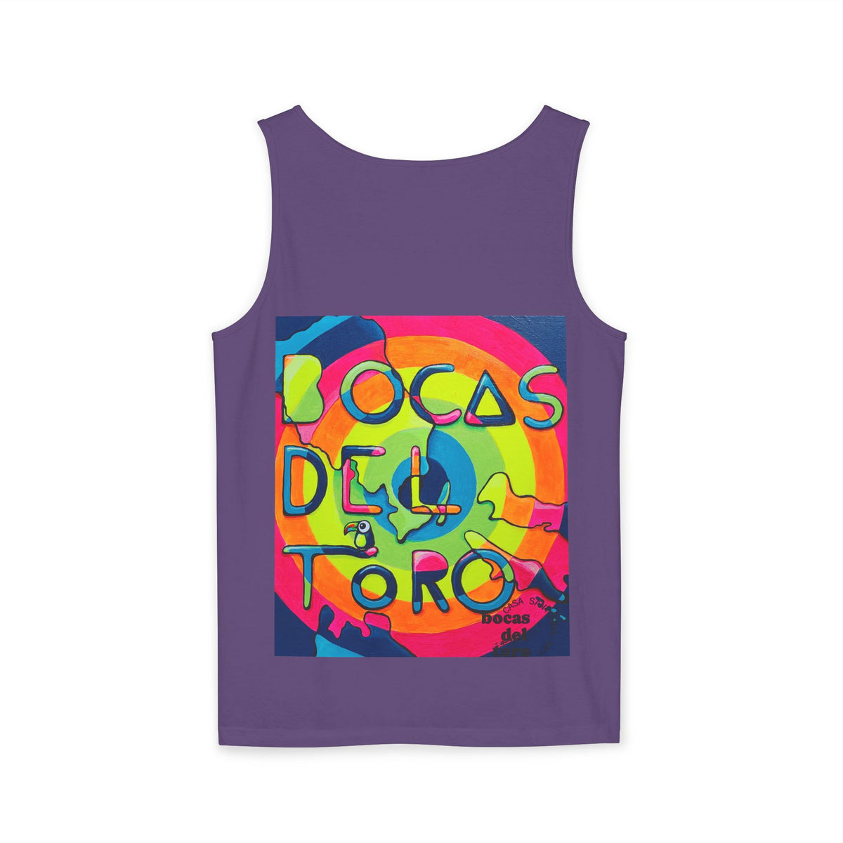 Unisex Bocas Del Toro Islands Tank Top - neon pop art by Casa Santosha Art