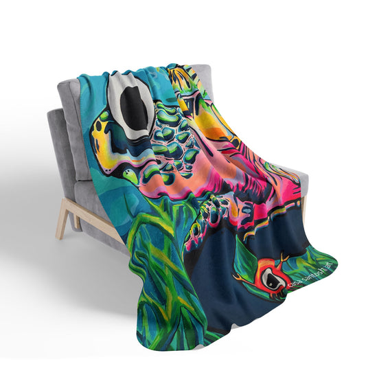 Cyclops Turtle Fleece Sherpa Blanket