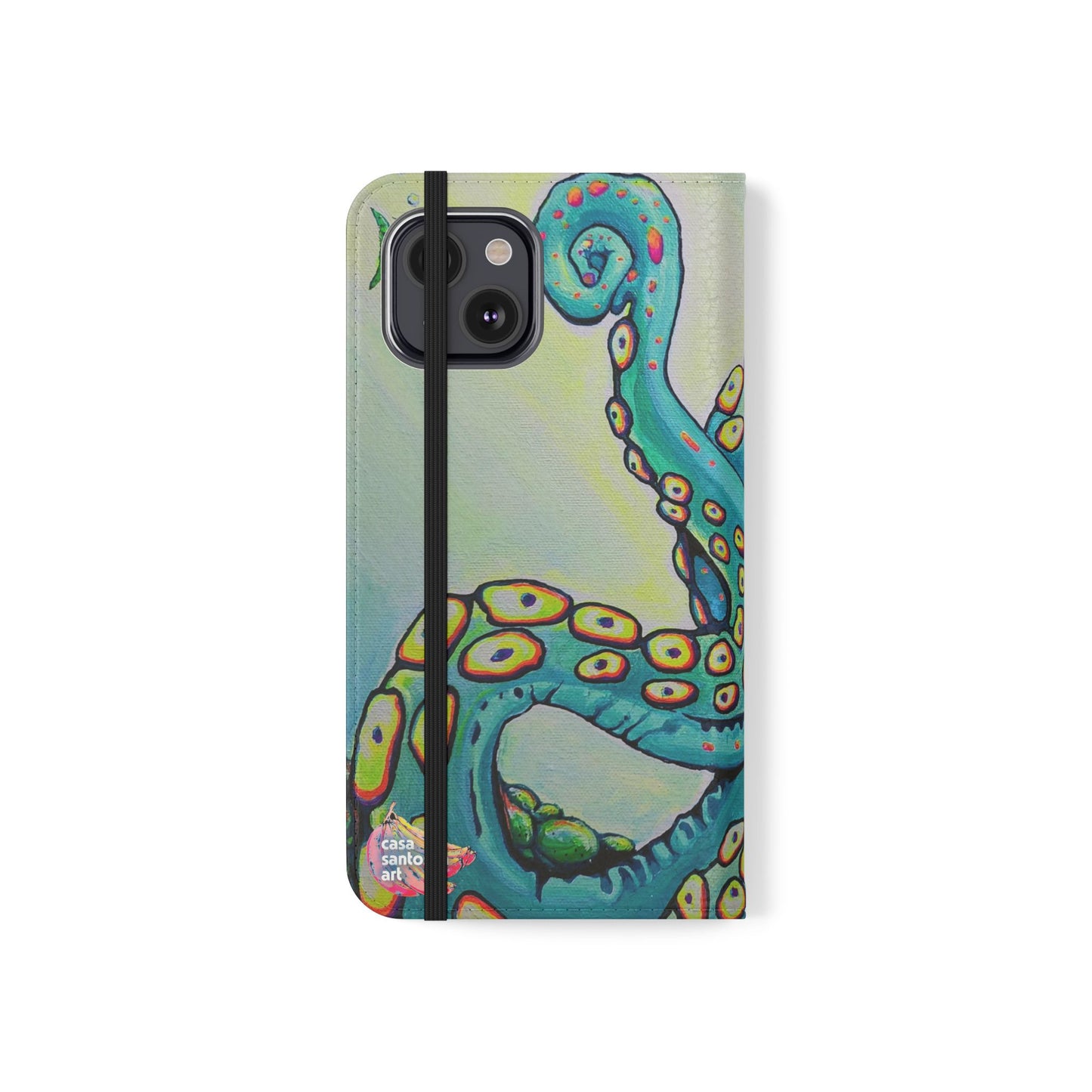 Cyclops Octopus Flip Phone Case – Wallet Cover with Card Slots