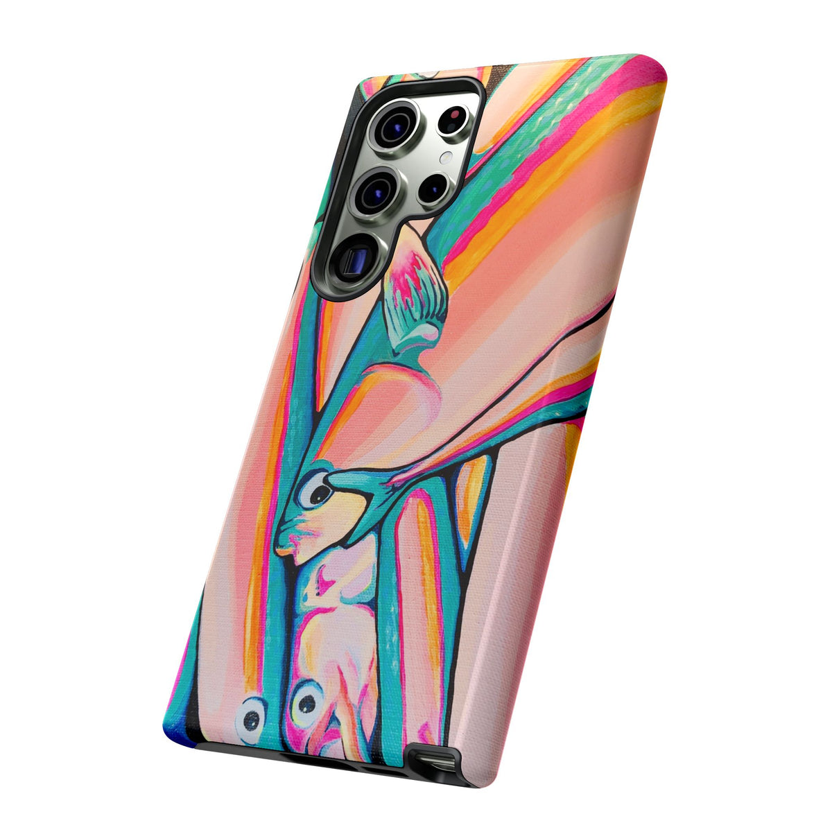 Neon Fish Tough Phone Case