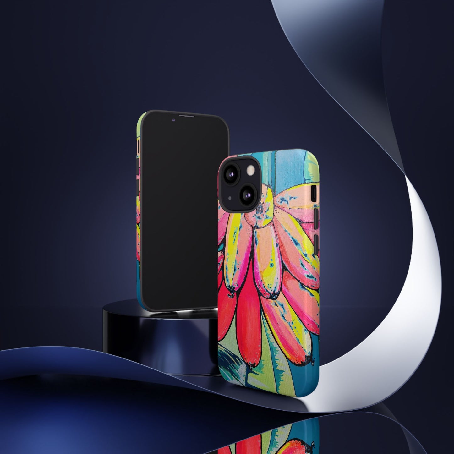 Neon Primitivo Bananas Tough Phone Case