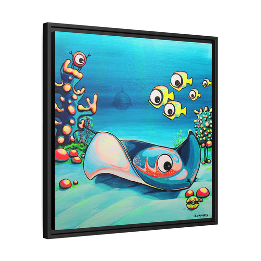 Framed Cyclops Stingray Canvas Print