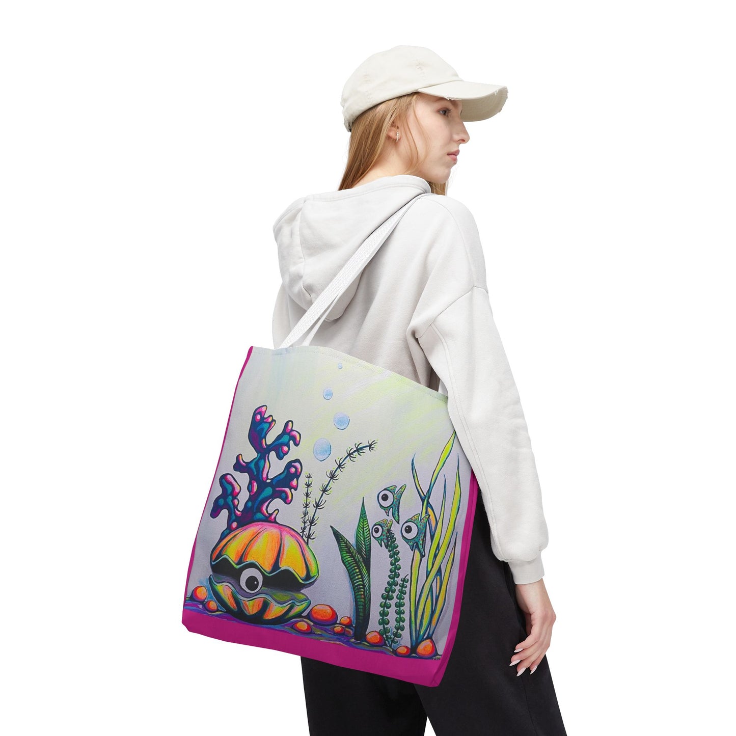 Premium Cyclops Clam Tote Bag, Original Artist Design, Reusable Shopping Tote,  Eco-Friendly