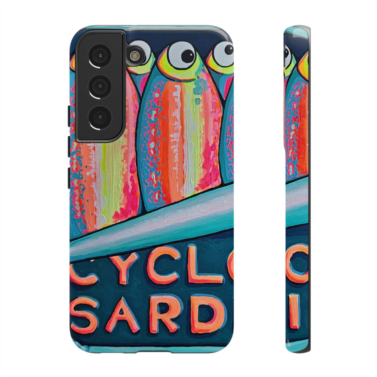 Neon Sardines Tough Phone Case