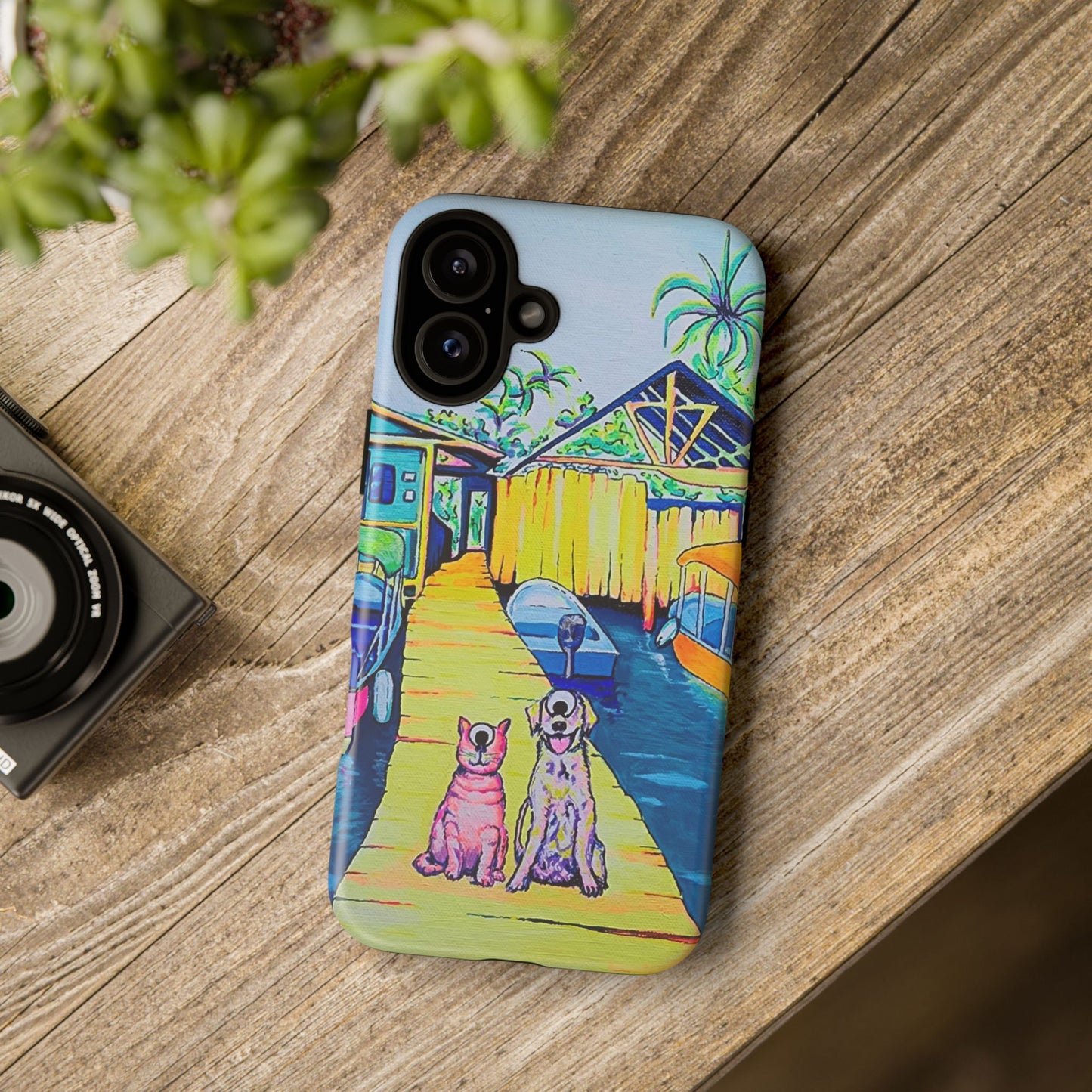 Cyclops Cat and Dog in Bocas Tough Phone Case
