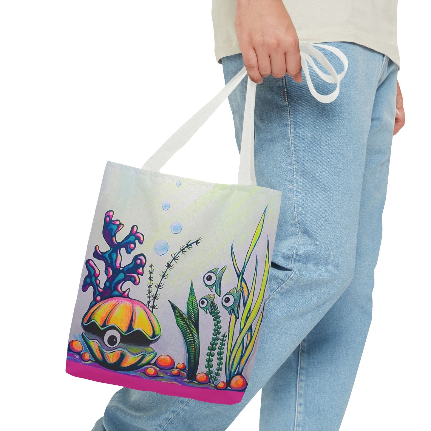 Premium Cyclops Clam Tote Bag, Original Artist Design, Reusable Shopping Tote,  Eco-Friendly