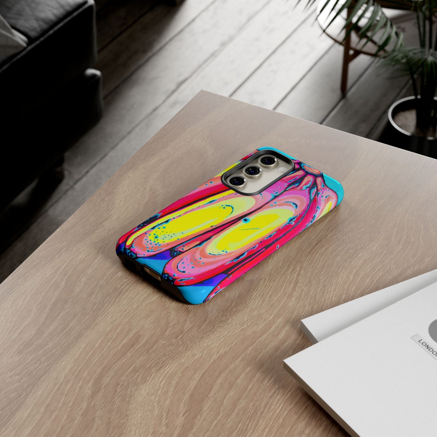 Neon Fat Bananas Tough Phone Case