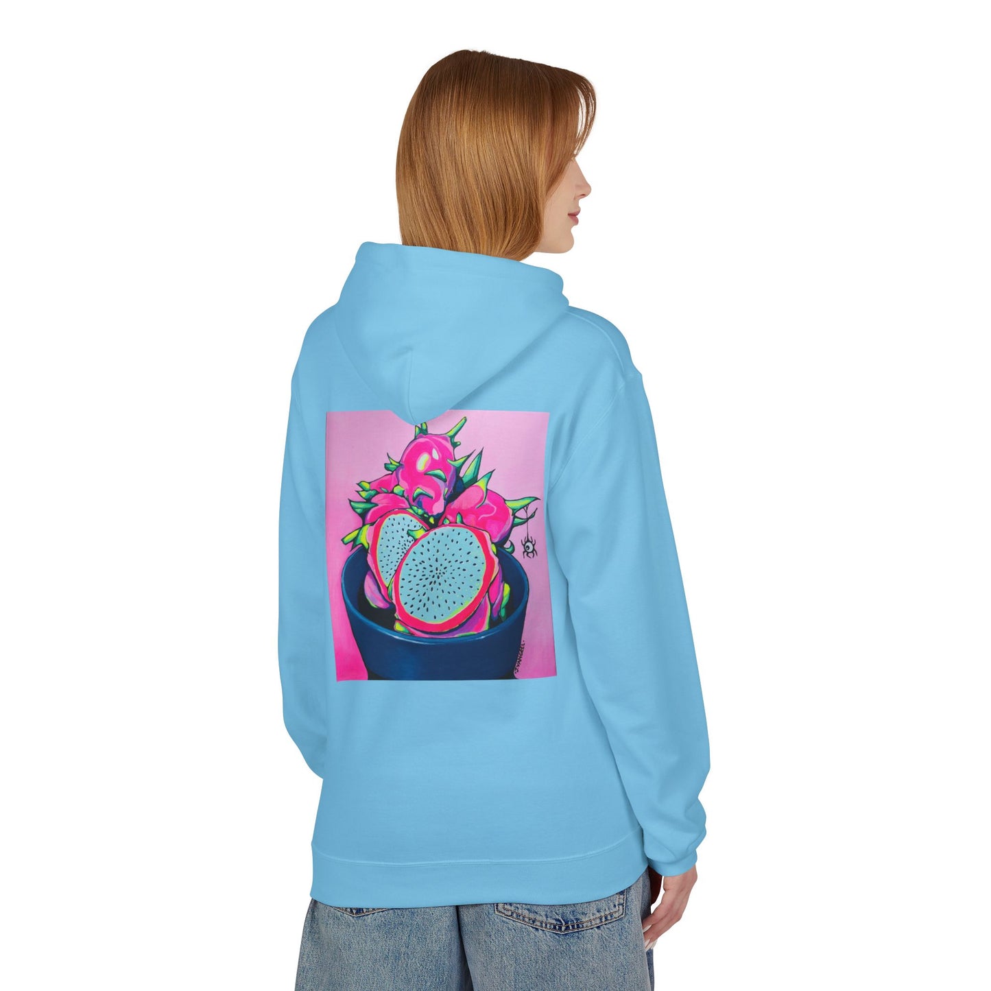 Unisex Neon Pink Dragon Fruit Soft Hoodie