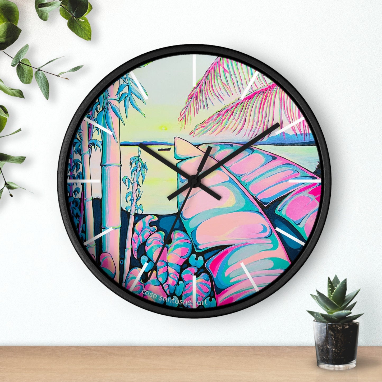Horloge murale pop art Sérénité Bocas