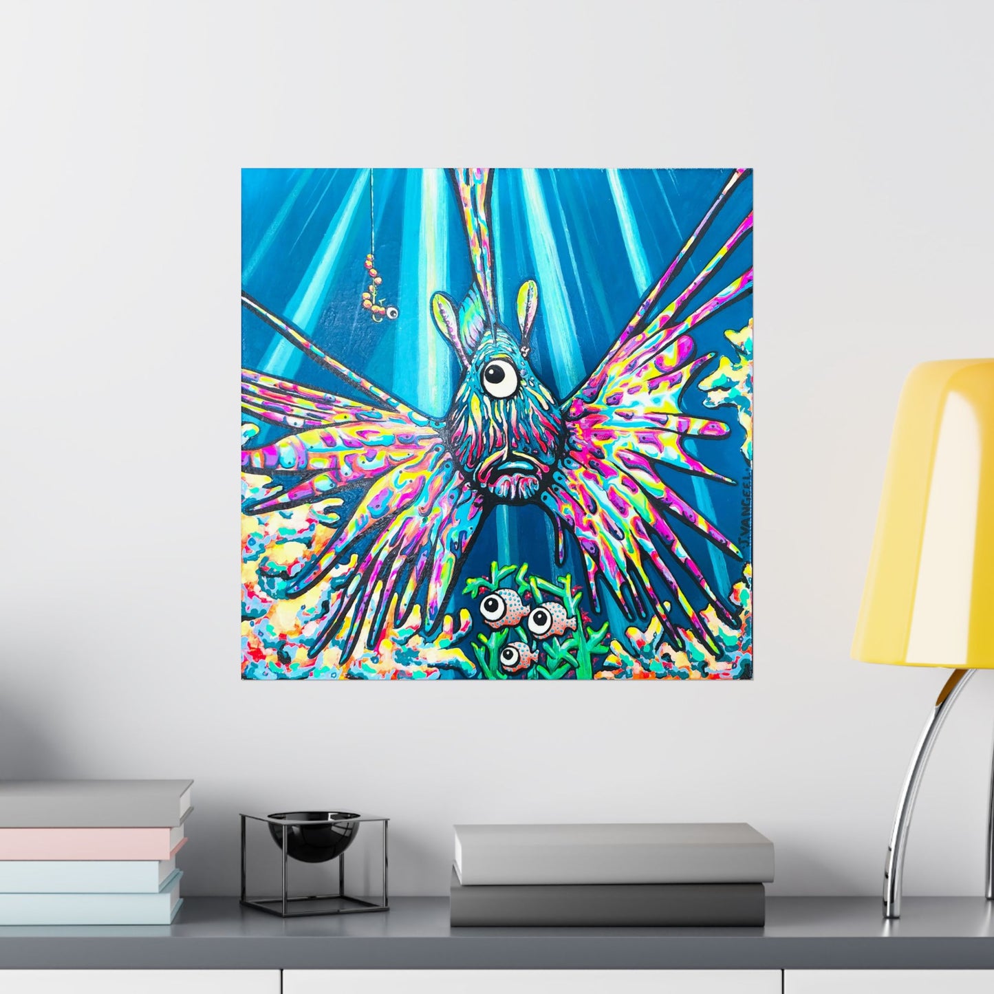 Cyclops Lionfish Giclée Art Poster