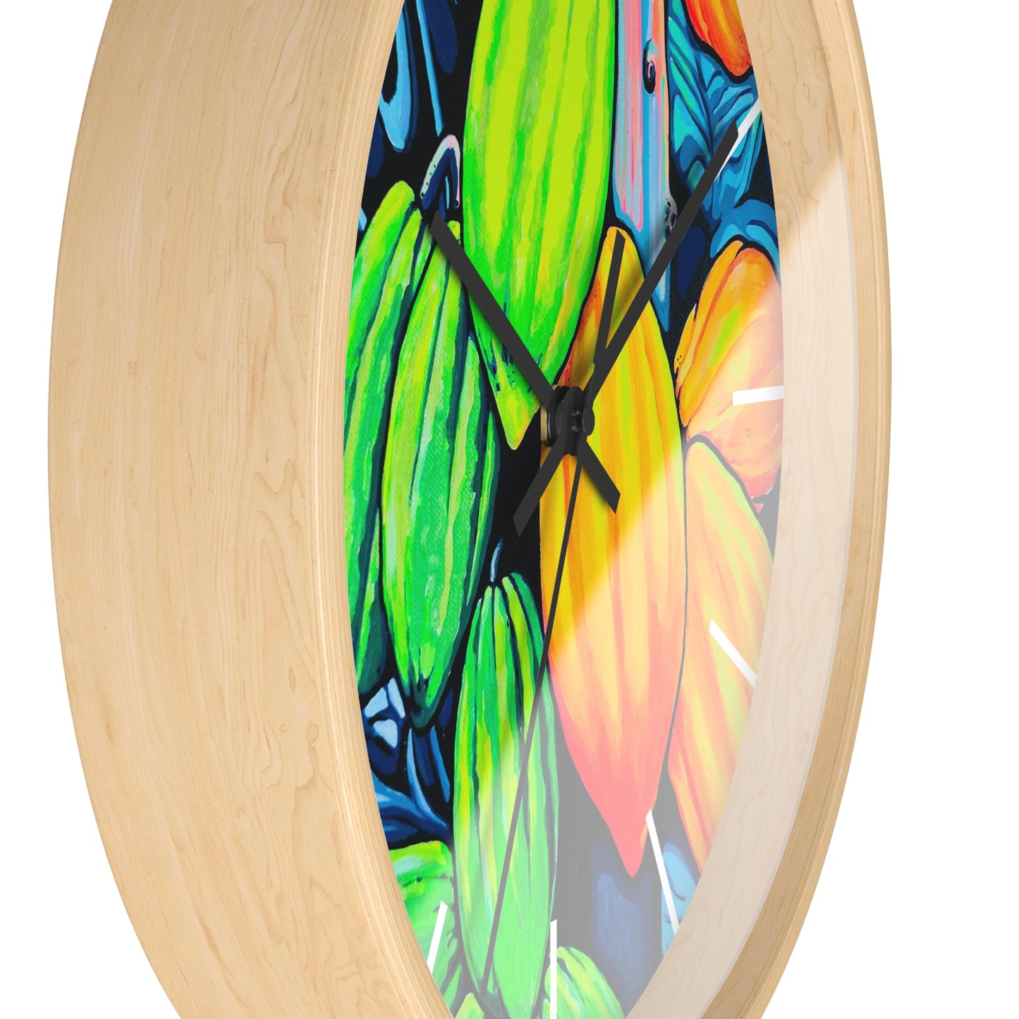 Neon Cacao Pop Art Wall Clock