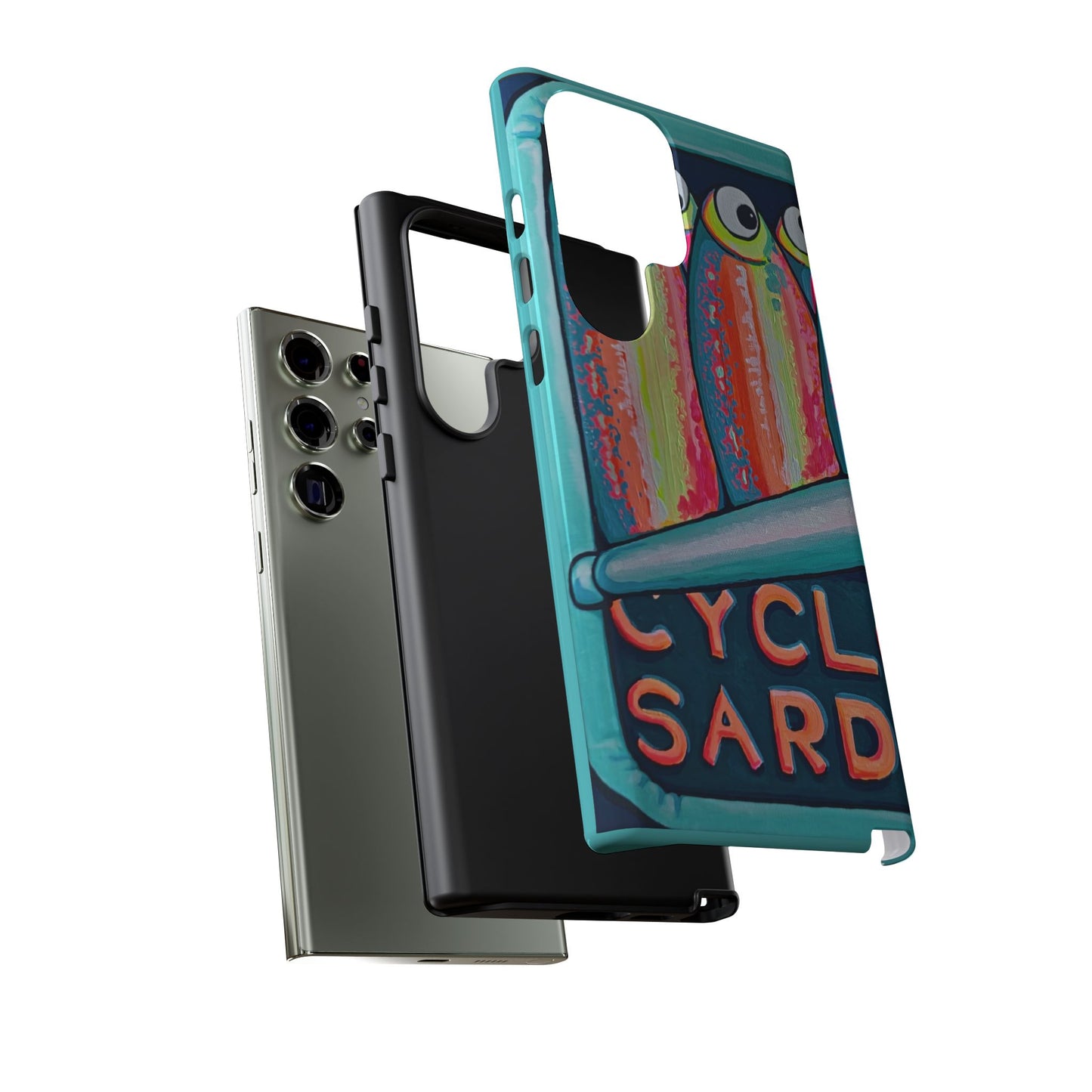 Neon Sardines Tough Phone Case