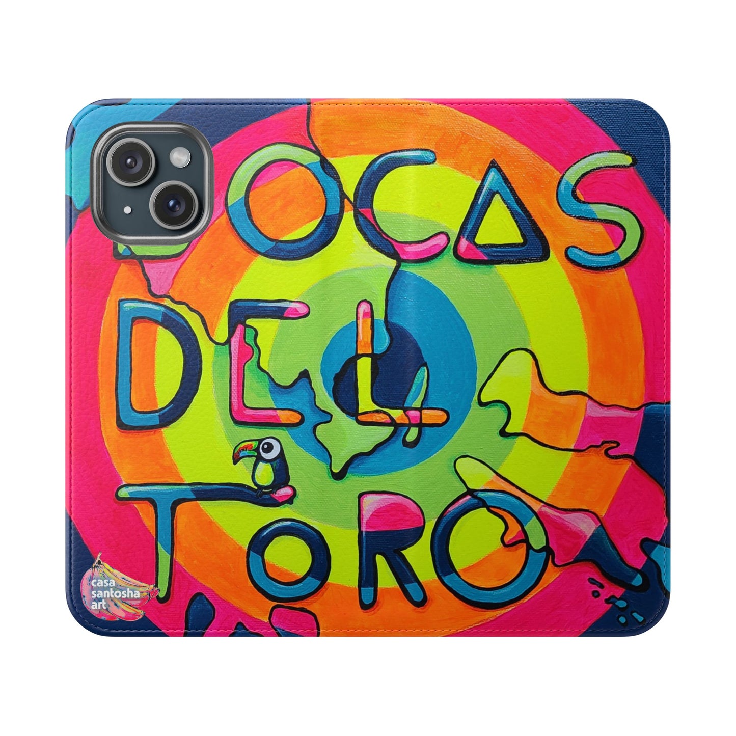 Bocas Del Toro Islands Flip Phone Case – Wallet Cover with Card Slots
