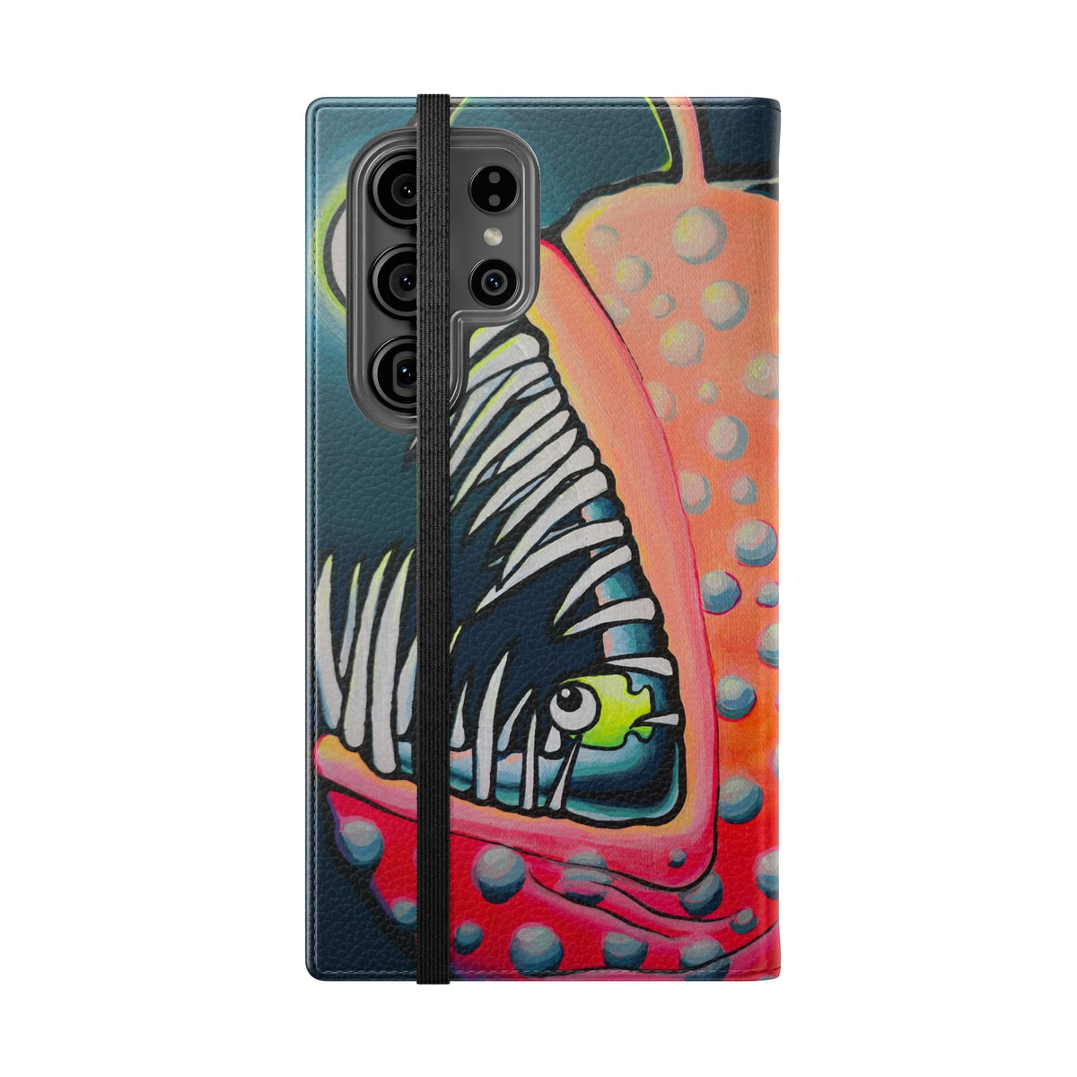 Cyclops Anglerfish Flip Phone Case – Wallet Cover with Card Slots