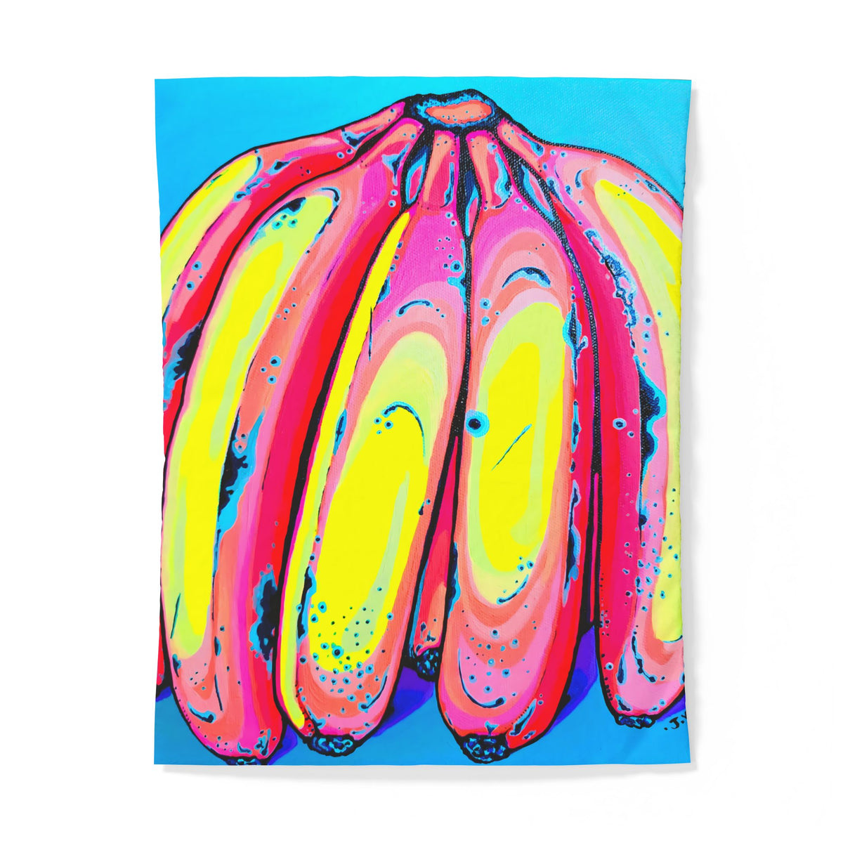Neon Fat Bananas Duvet Cover