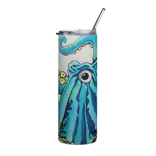 Gobelet en acier inoxydable Cyclops Octopus, 590 ml | Mug de voyage amusant, écologique