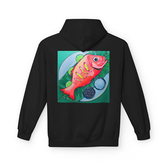 Unisex Neon Fried Fish Soft Hoodie