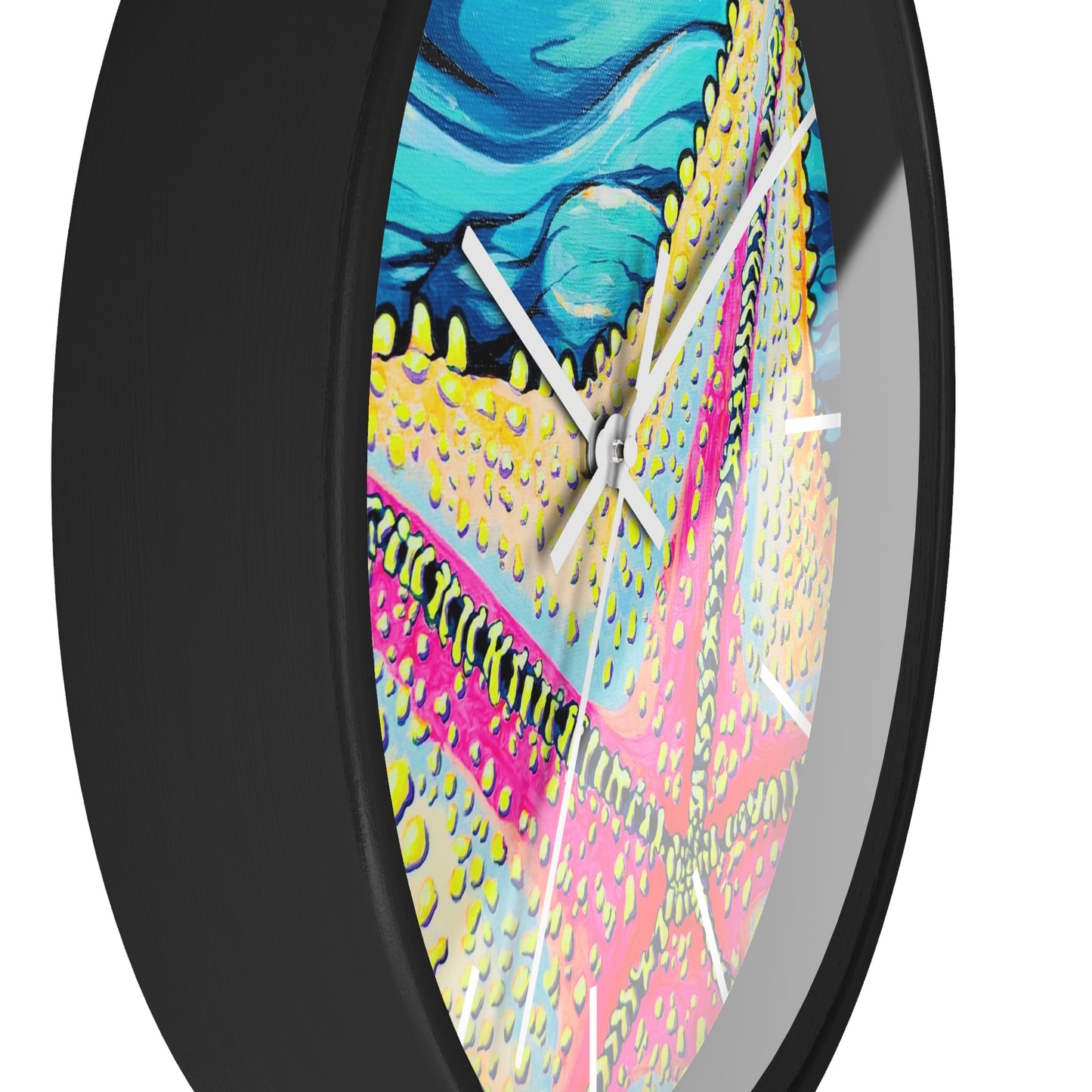 Starfish Beach Bocas Pop Art Wall Clock